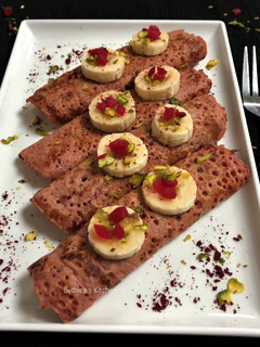 A picture of Buttermilk & Beetroot Pancakes.