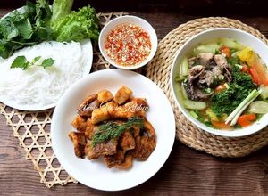 Hình của món Bún cá chấm.