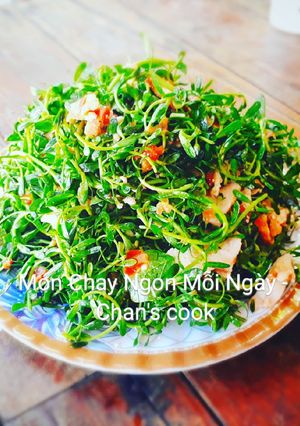 Hình của món Rau đắng trộn chay.