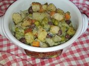 A picture of minestrone soup. veggie