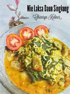 Foto resep Mie Laksa Daun Singkong