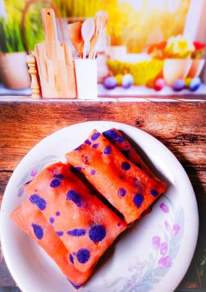 Foto resep Dadar Gulung Polkadot Isi Pisang Cokelat