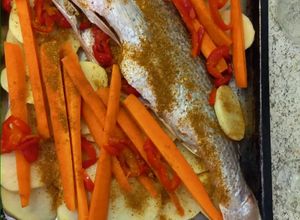 Una foto de Corvina al horno