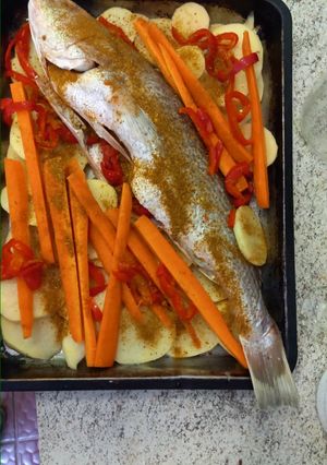 Una foto de Corvina al horno