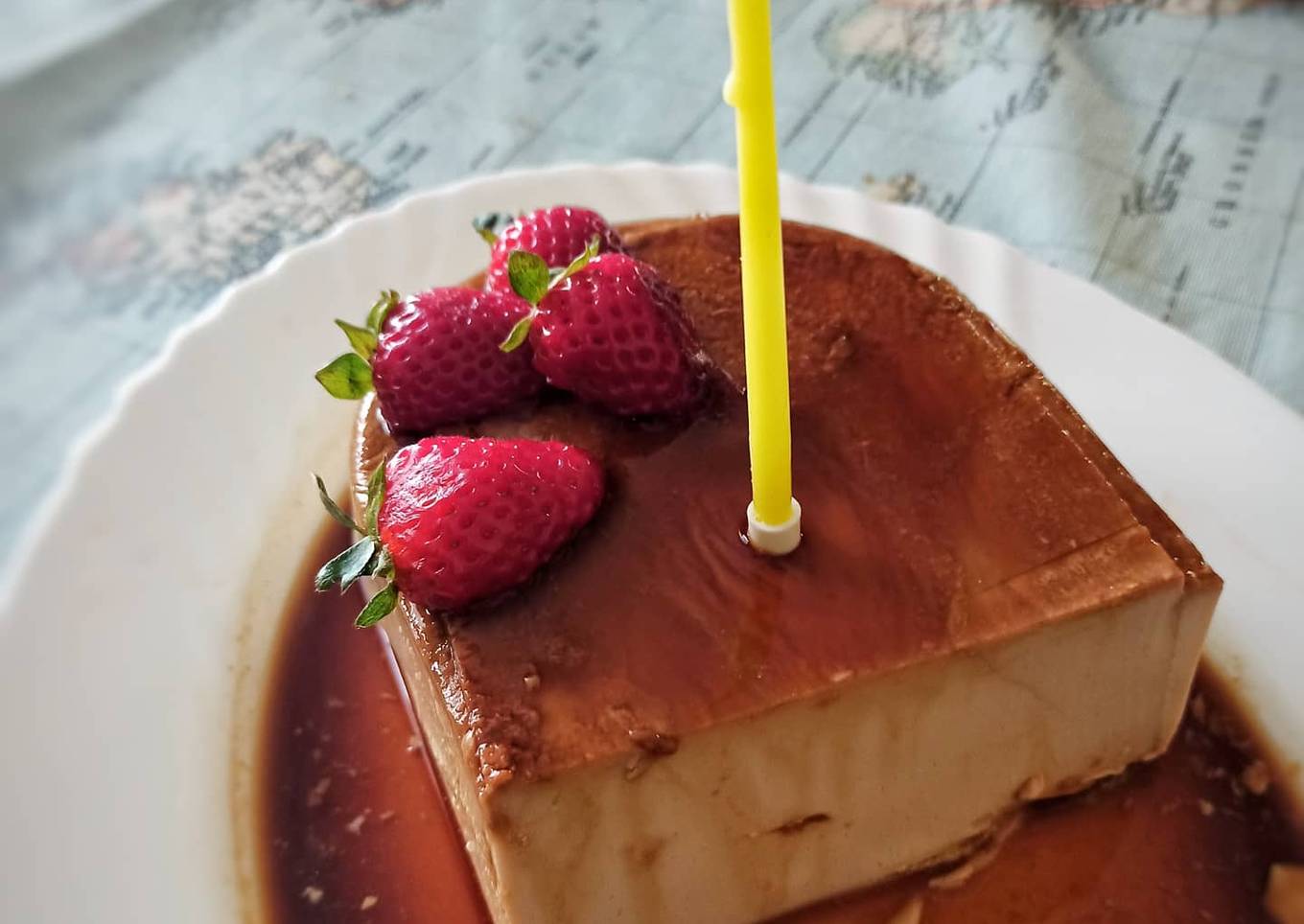 Flan de café y queso