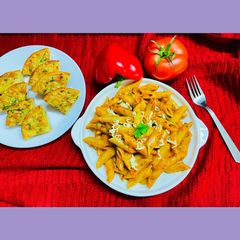 Roasted Red Bell Pepper Pasta A picture of Roasted Red Bell Pepper Pasta.