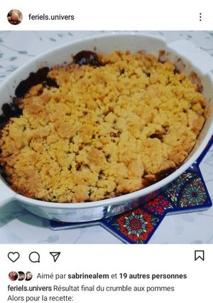 Une photo de Crumble aux pommes