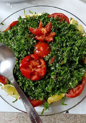 صورة لوصفة تبولة لكل يلي بحبوها 😋