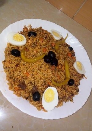 صورة لوصفة ارز جربي(طبق تونسي)