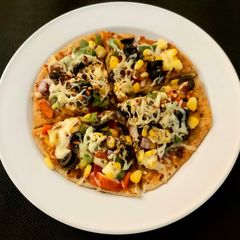 Cheese Burst Pizza with leftover Chappatis A picture of Cheese Burst Pizza with leftover Chappatis.