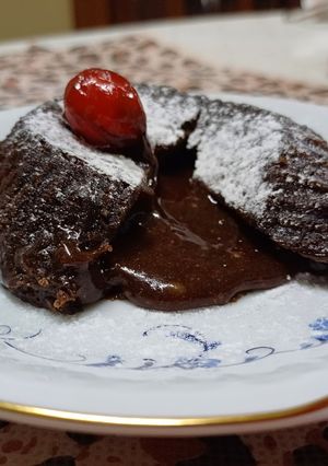 Una foto de Volcán de chocolate