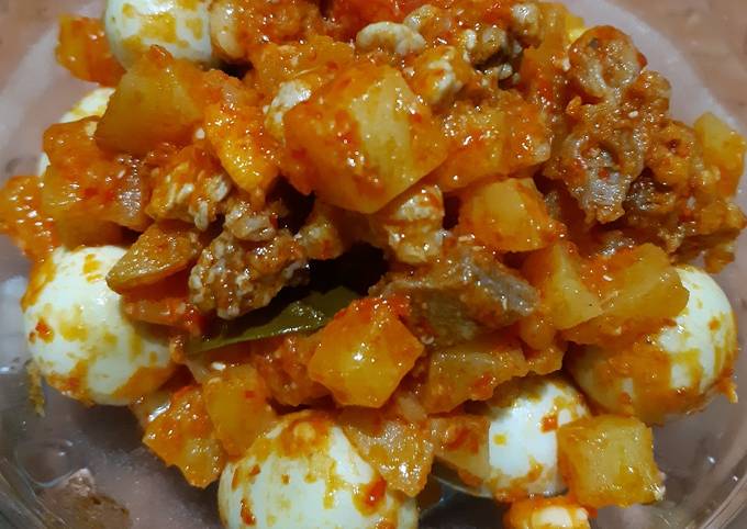 Telor puyuh bumbu balado