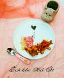 Ếch kho sả ớt cho bé