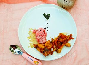 Hình của món Ếch kho sả ớt cho bé.