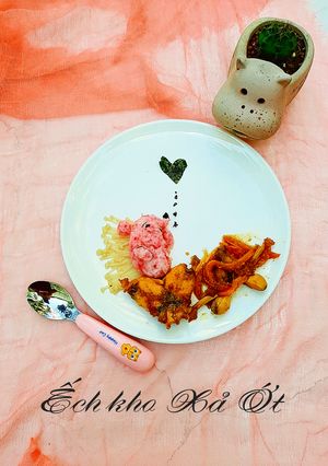Hình của món Ếch kho sả ớt cho bé.