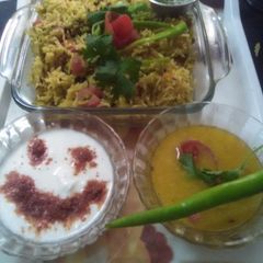 A picture of Vegetables dum biryani.