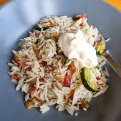 A picture of Dill fried rice.