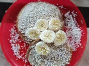 Una foto de panqueques de avena sin platano