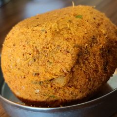 Malabar chammandhi or spicy tangy coconut chutney A picture of Malabar chammandhi or spicy tangy coconut chutney.
