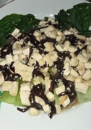 Foto resep Pokcoy jamur tahu saus tiram