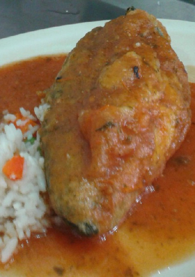 Una foto de Chile relleno de papa