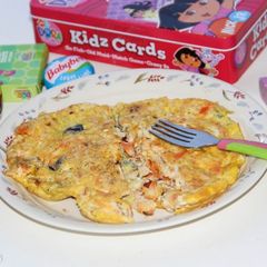 A picture of Chicken + Vegetable Omelette.