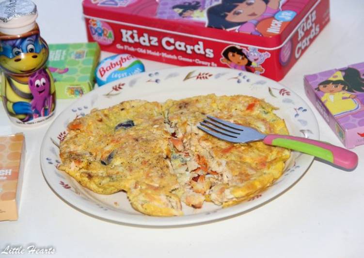 Step-by-Step Guide to Prepare Quick Chicken + Vegetable Omelette