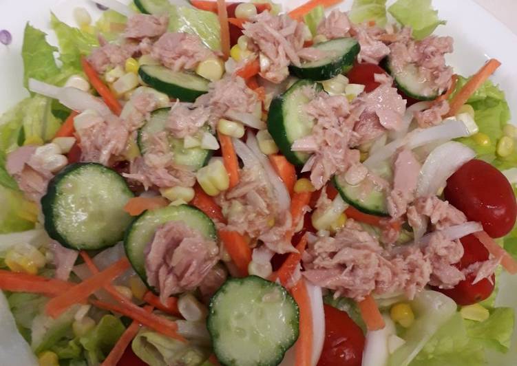 Cara Gampang Menyiapkan Tuna salad Anti Gagal