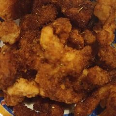 A picture of Deep fried prawns with panko paprika and herbs de Provence.