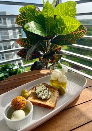 A picture of Labneh Balls (Spicy & Plain) (Arabic style breakfast).