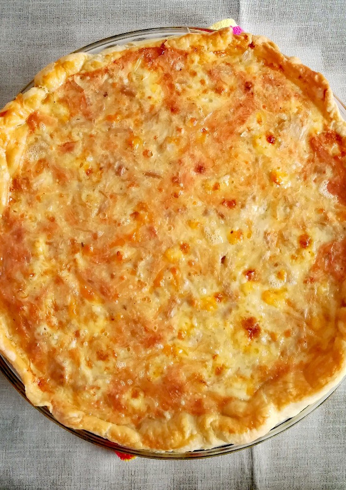 Una foto de Quiché de atún y 4 quesos