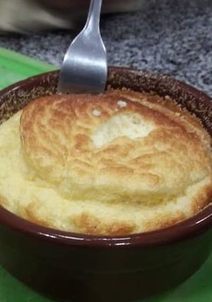 Una foto de Soufflé de queso