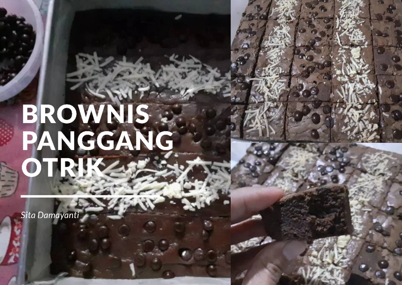 Brownis Panggang Tebel Lembut 3 Telur dengan Oven Tangkring