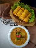 Ragit (kue jala) kuah kari ayam