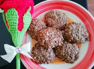 Una foto de Galletas de chocolate integral con avena🍘