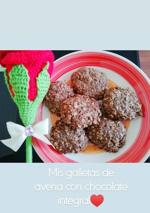 Una foto de Galletas de chocolate integral con avena🍘