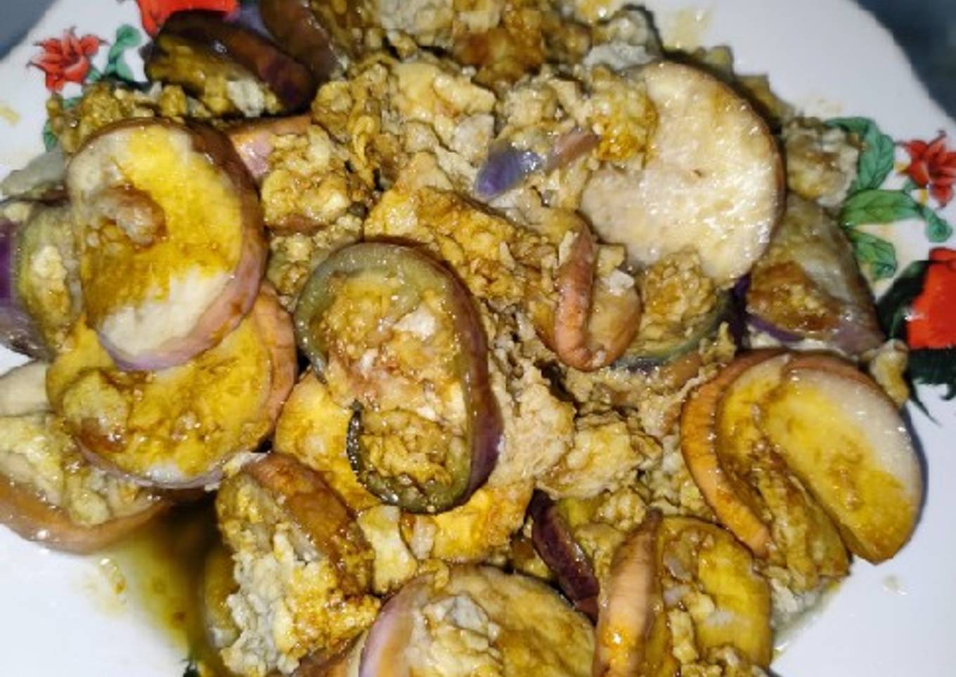 Oseng Terong goreng telur kecap