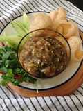 Chiang Mai Food /Northern Thai Food "Nam Prik Noom" or Thai Green Chili Dipping