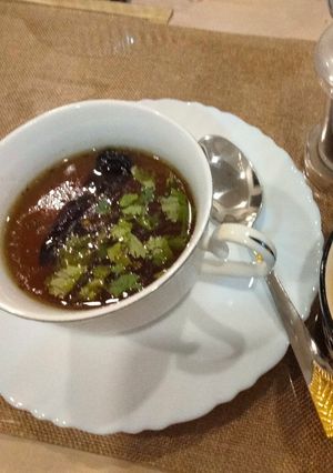 A picture of Kokum rasam.