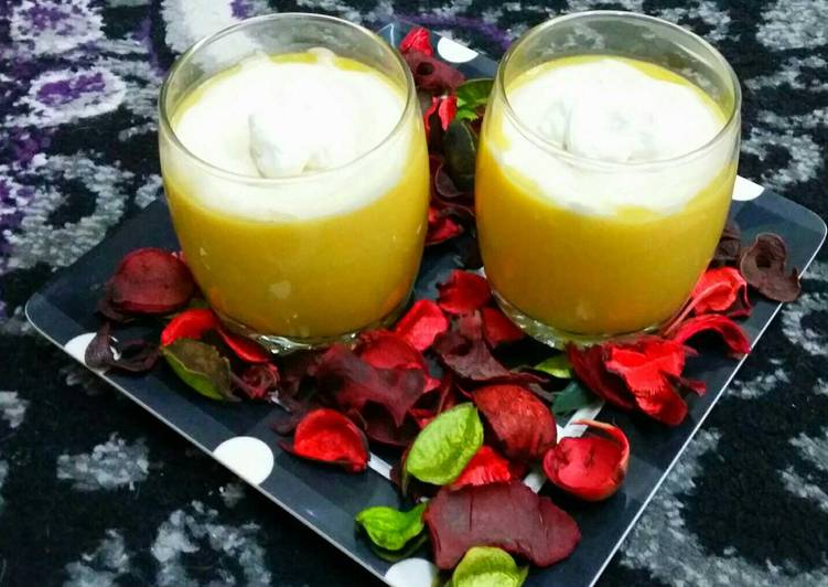 Recipe of Speedy Mango Malai Lassi Shots