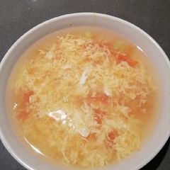 A picture of Tomato Egg Drop Soup.