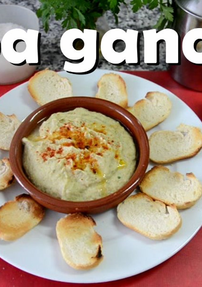 Una foto de Baba ganoush. Paté de Berenjenas