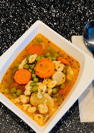 Borsóleves csirkehússal recept fotója