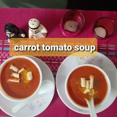 A picture of Carrot tomato soup.