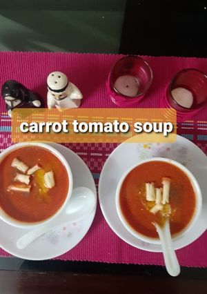 A picture of Carrot tomato soup.