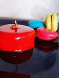 Macarrons/mousse de panela/relleno de mousse/glaseado espejo