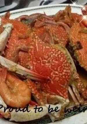 Foto resep Rajungan rebus bumbu kuning pedas