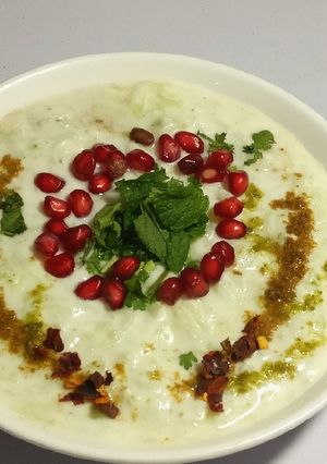 A picture of Cacumber & pomegranate's Raita.