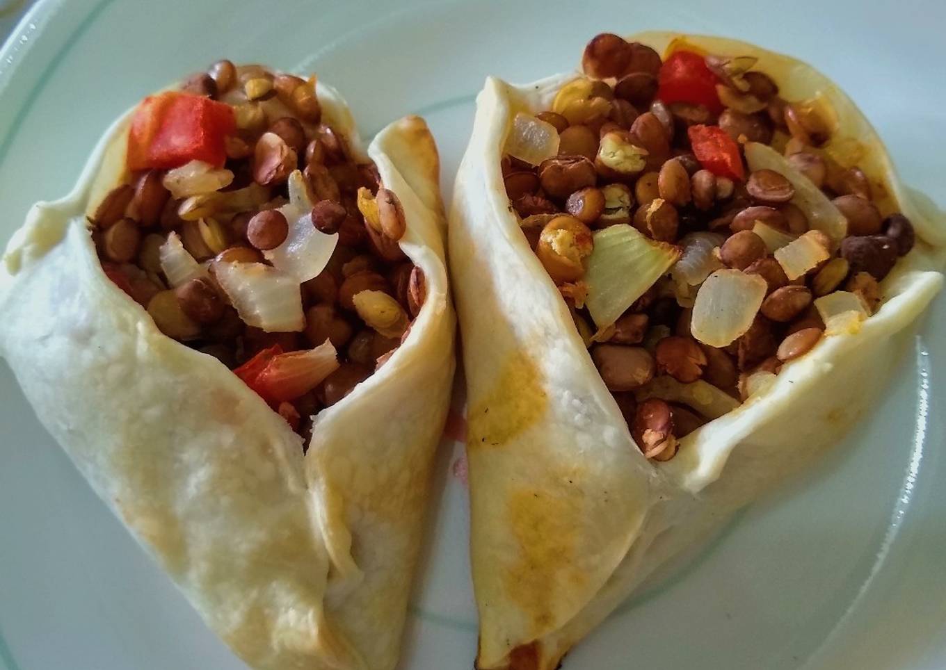 Sfijas vegetarianas de lenteja