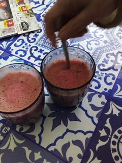 Una foto de Batido de fresas